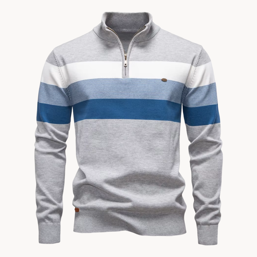 Jersey Hombre con Cremallera Cuello Alto Ajuste Regular - Mavetta