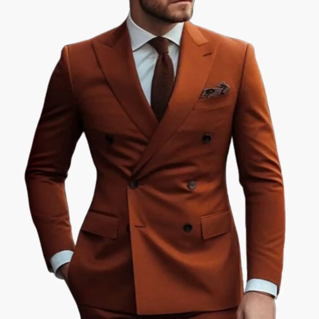 Traje Hombre de Dos Piezas Blazer Cruzado Pantalón Ajustado - Mavetta