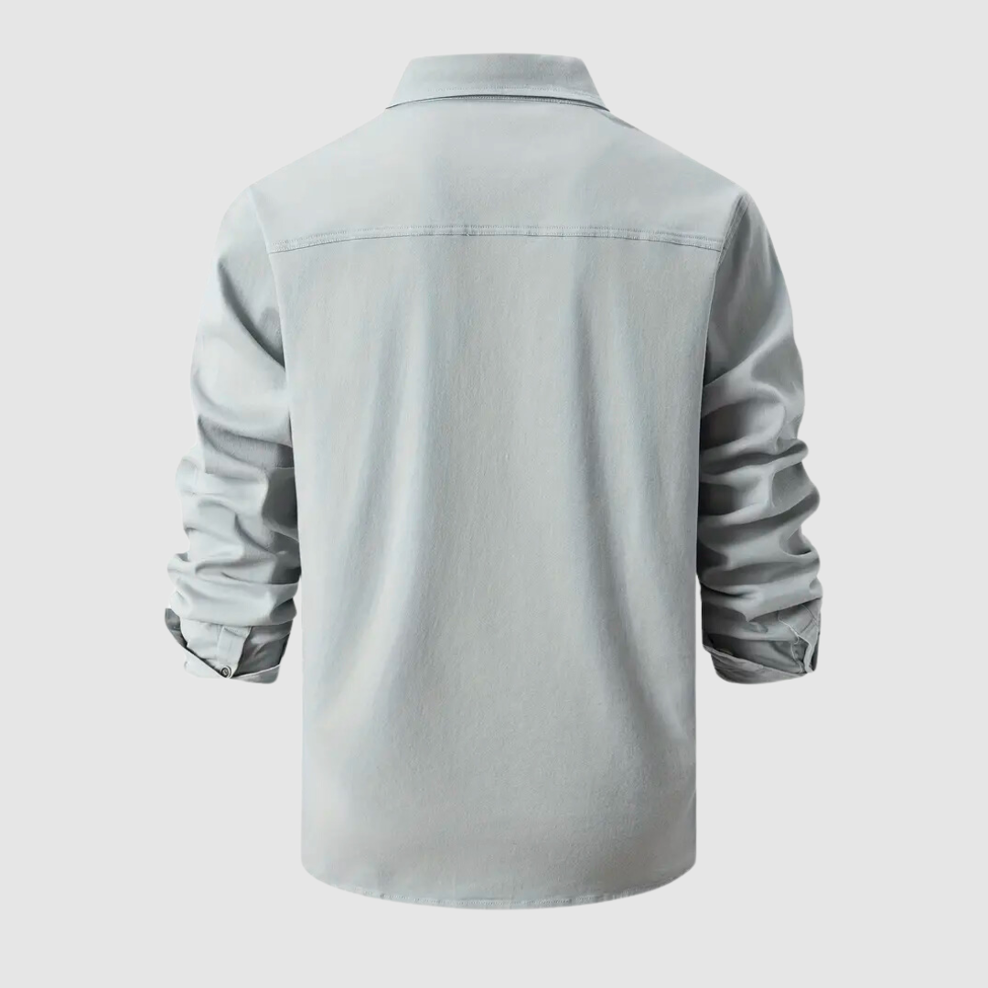Camisa utility hombre manga larga botones