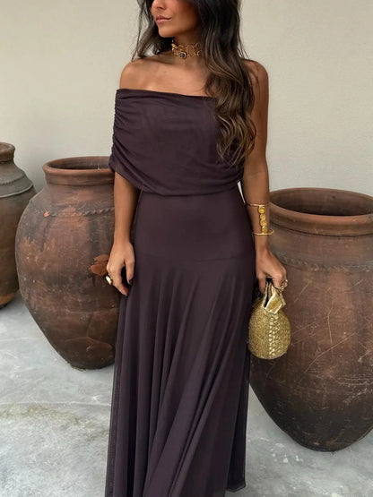 Vestido Mujer Mesh Asimétrico