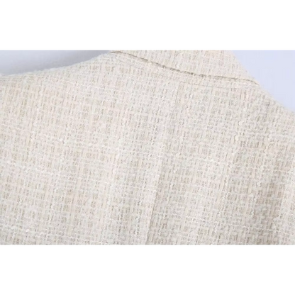 Blazer Mujer de Tela con Doble Botonadura Ajustado
