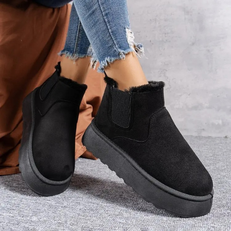 Botas invierno Mujer forradas Punta redonda cómodas