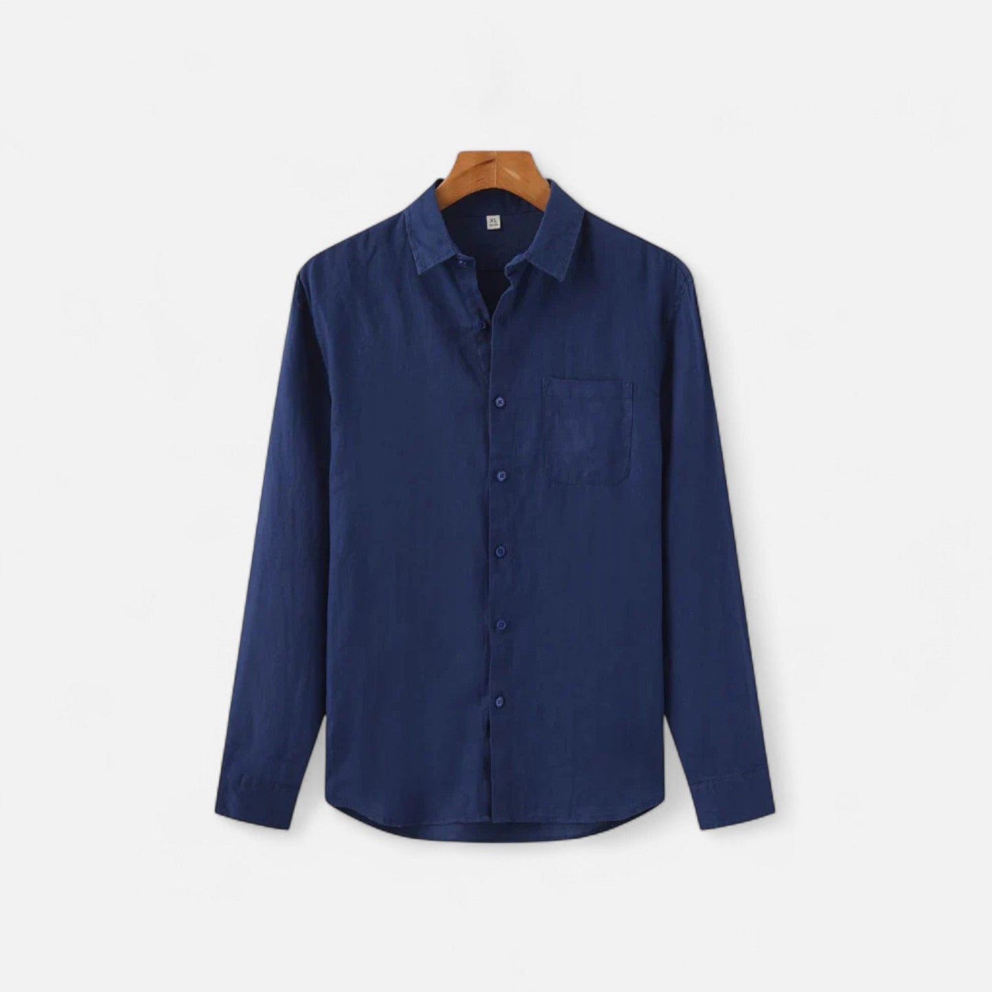 Camisa Hombre de Lino Manga Larga Ajuste Clásico