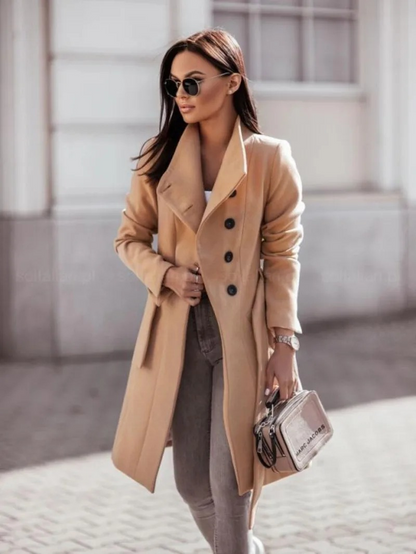 Abrigo Trench Mujer Doble Botonadura Slim Fit