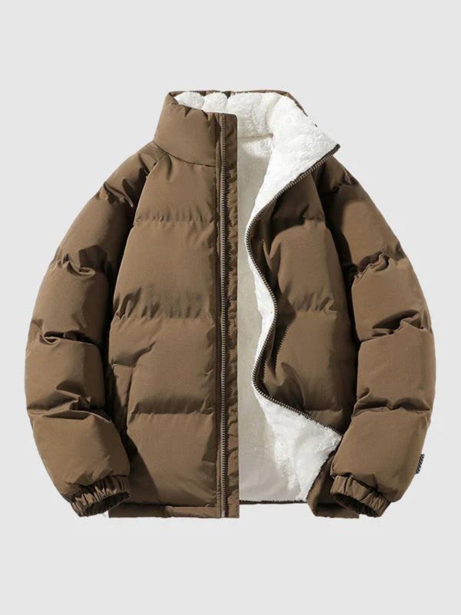 Chaqueta Puffer Hombre Acolchada Forro Polar
