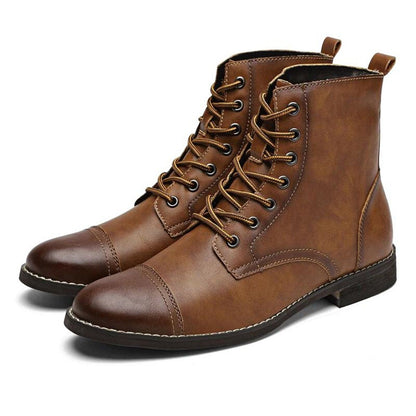 Botas Hombre de Cuero con Cordones Caña Media - Mavetta