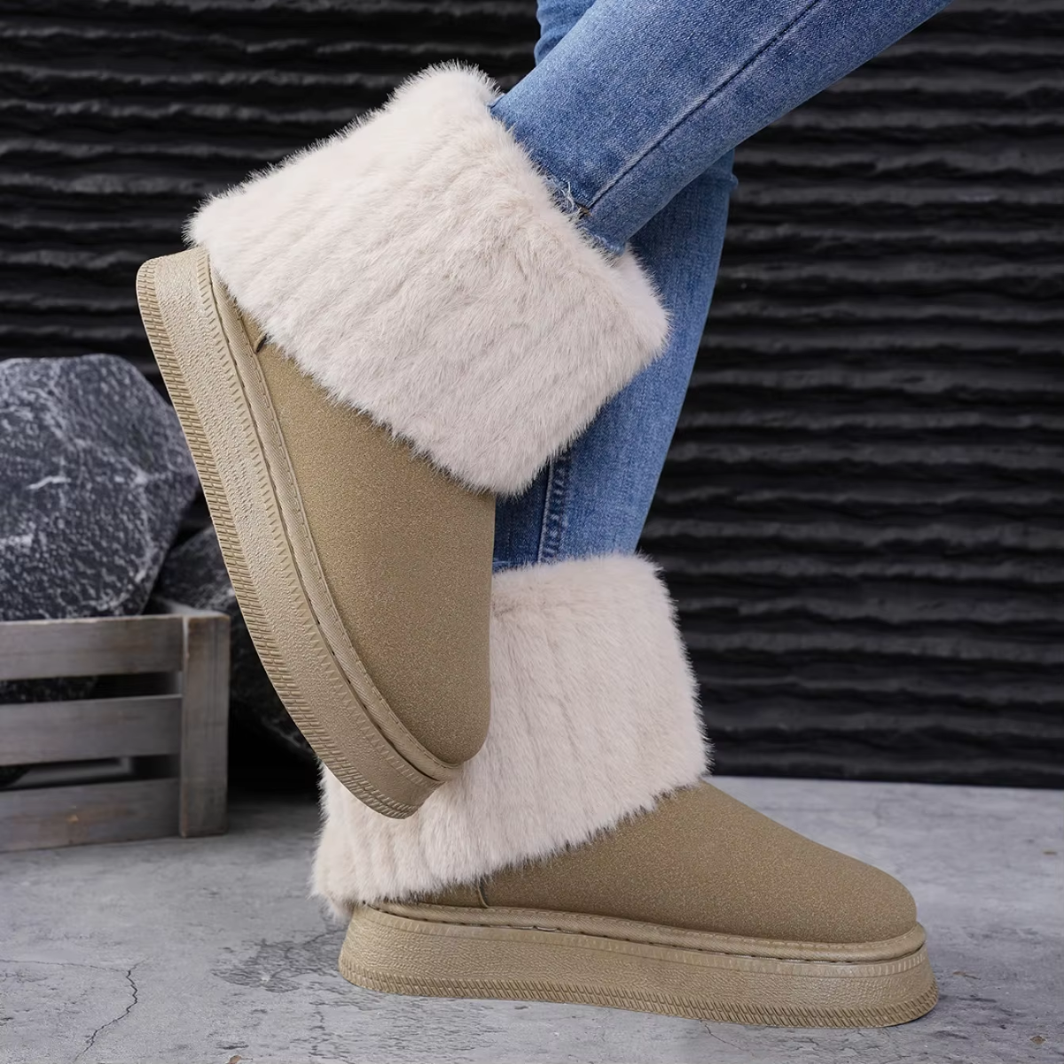 Botas Mujer Invierno Forradas Calidas Ajuste Confortable