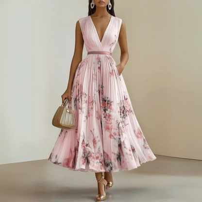Vestido Maxi Mujer Sin Mangas Fluido Veraniego