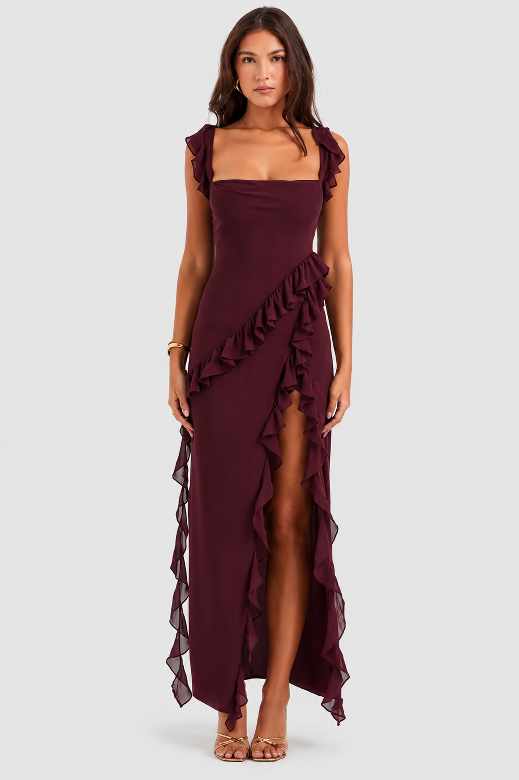Vestido Largo Mujer Elegante Corte Fluido - Mavetta