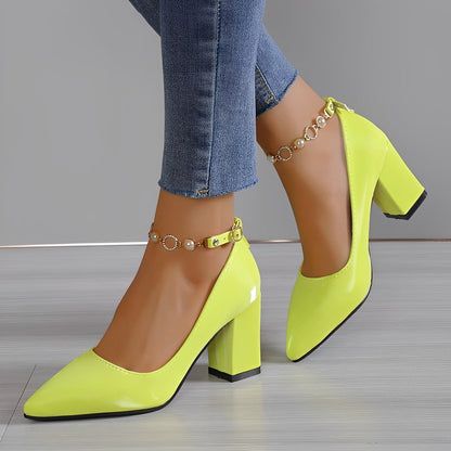 Zapatos Tacón Grueso Mujer Comodos Ajuste Confortable