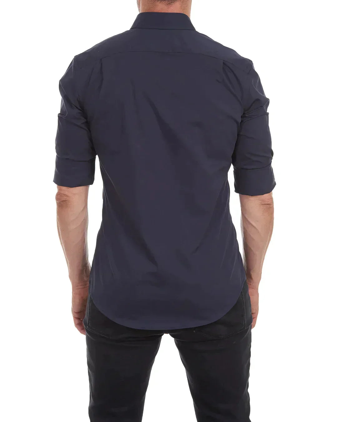 Camisa Hombre Manga Larga Cremallera Cuello Clásico