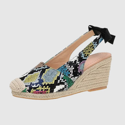 Sandalias Mujer Cuña Punta Cerrada