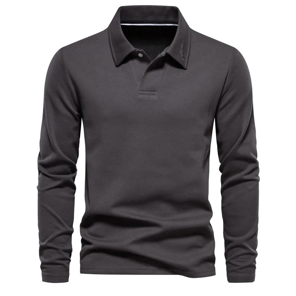 Camisa Hombre Casual Manga Larga Cuello Clasico