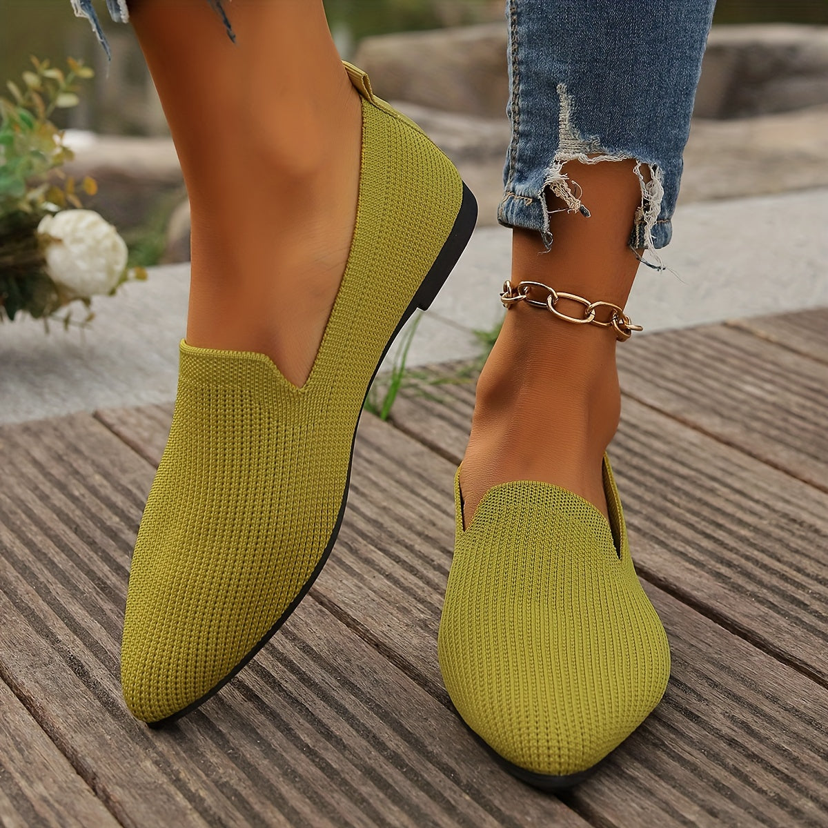 Zapatos planos mujer de material sintético cómodo