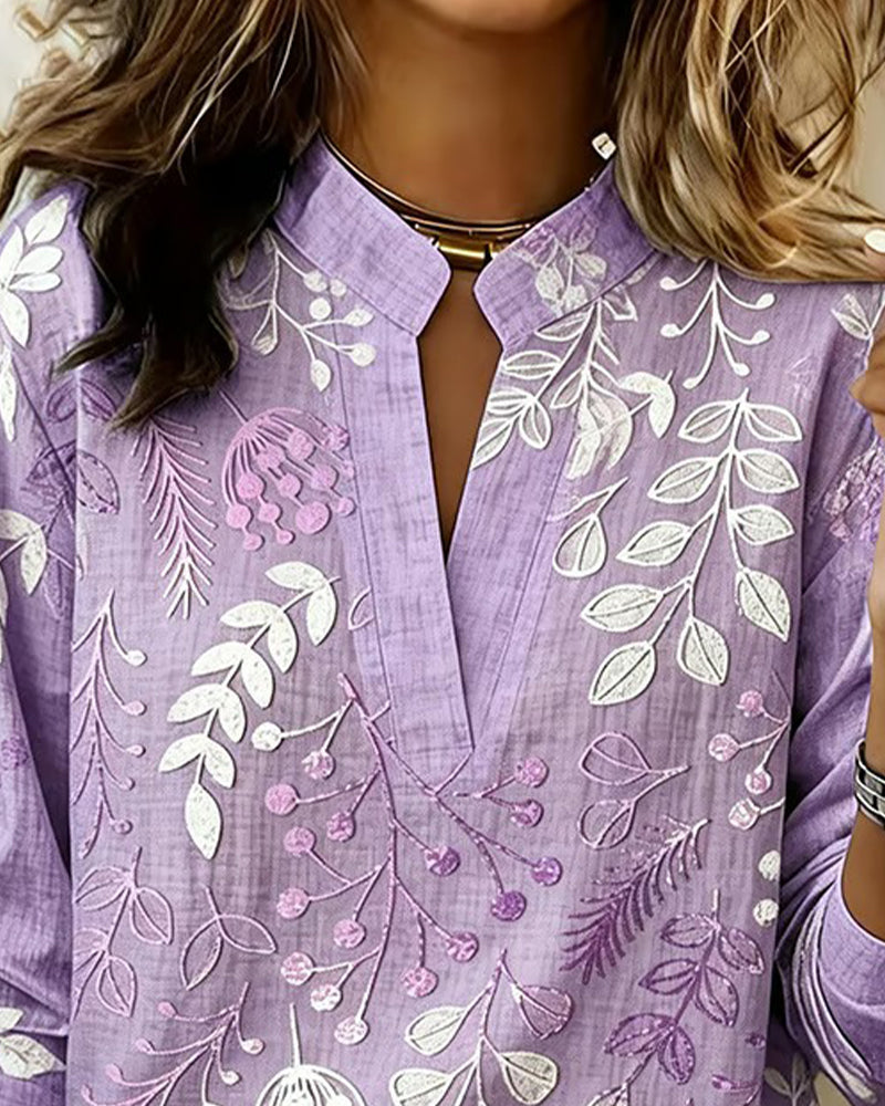 Blusa mujer ligera cuello en V floral verano