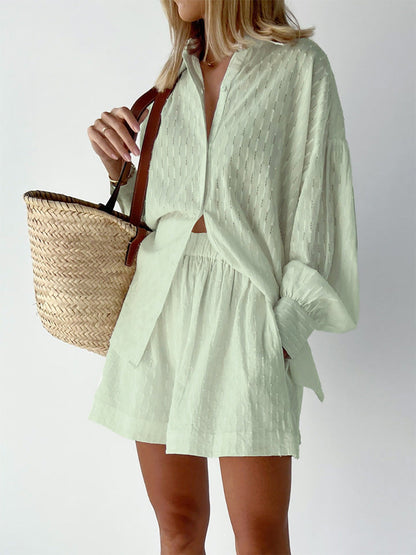 Conjunto Veraniego Mujer Blusa Fluida y Short Ligero