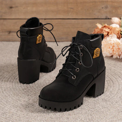Botines Mujer Tacón Alto Plataforma
