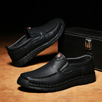 Zapatos Hombre de Cuero Sin Cordones Elegantes y Practicos