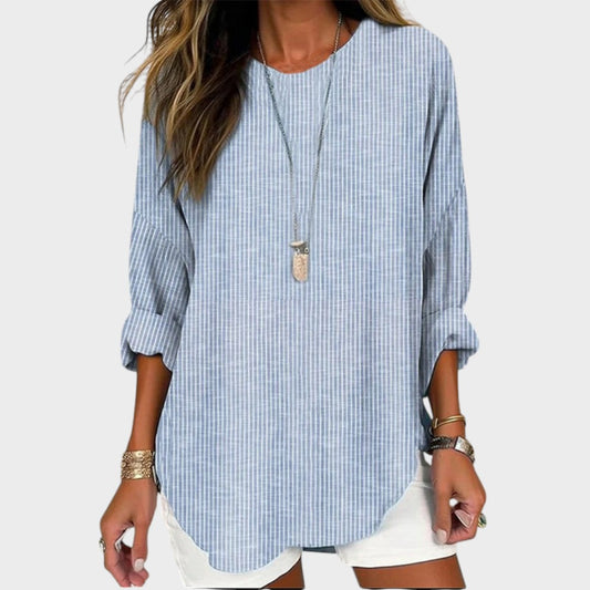 Blusa Mujer Rayas Manga Larga Casual Elegante - Mavetta