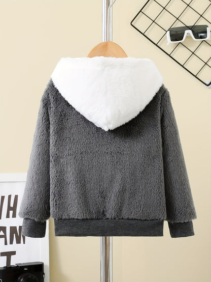 Chaqueta Forro Polar Niño con Capucha y Cremallera