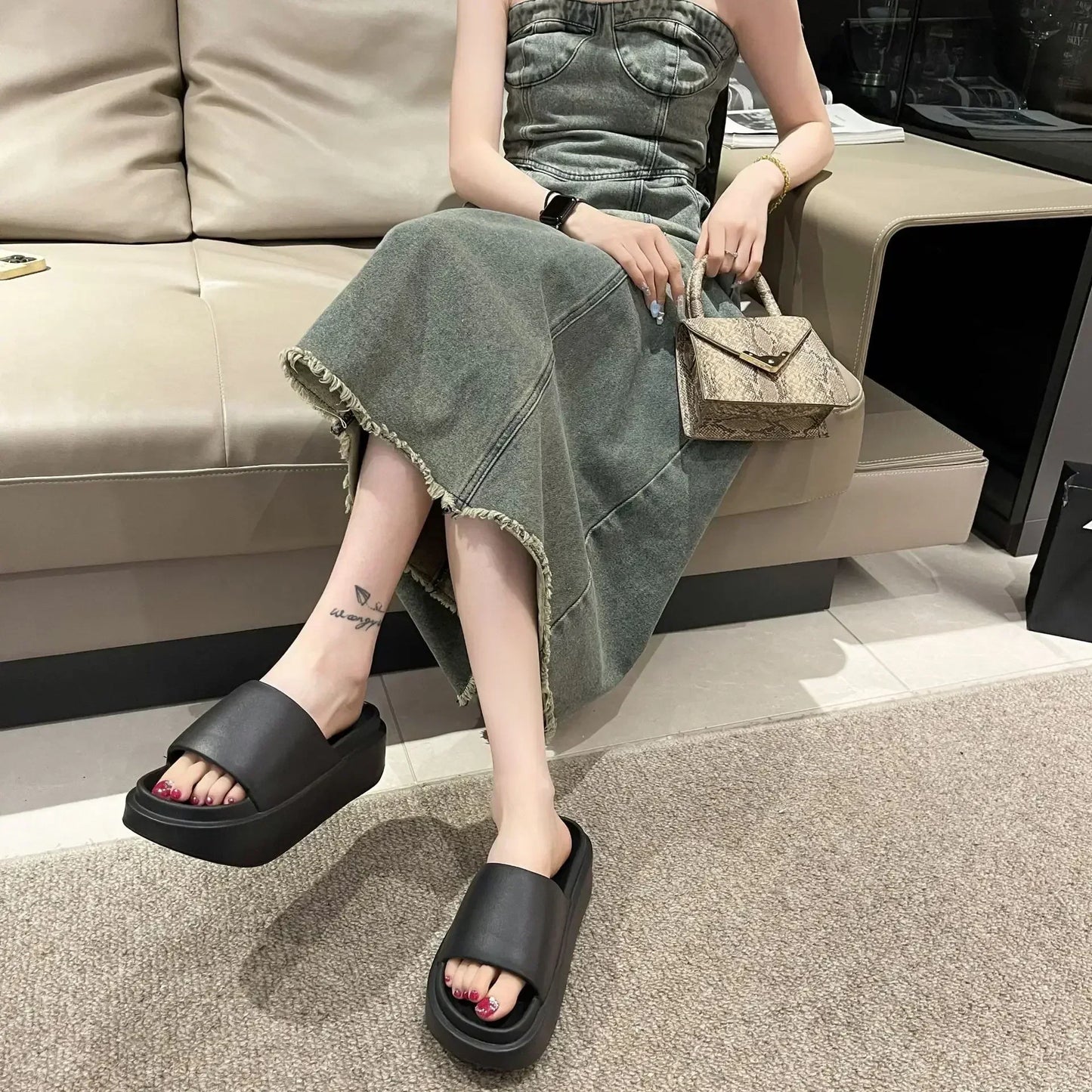 Sandalias Plataforma Mujer Comodas Ajuste Seguro
