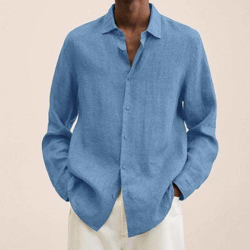 Camisa Hombre Algodón Manga Larga Corte Clásico
