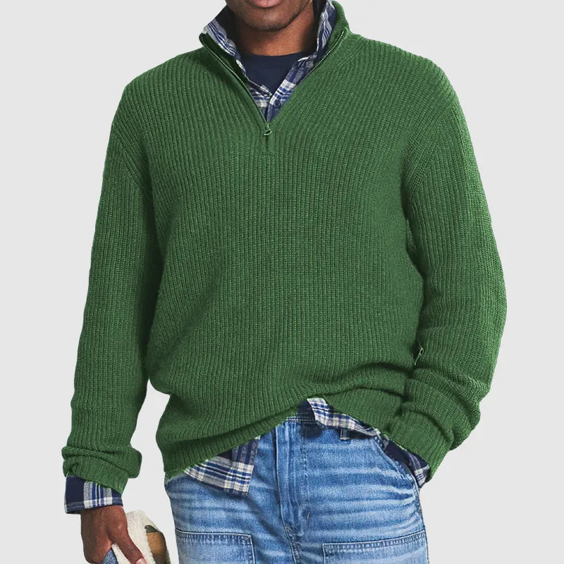 Jersey Mujer Mezcla de Cachemira Cremallera Comodo