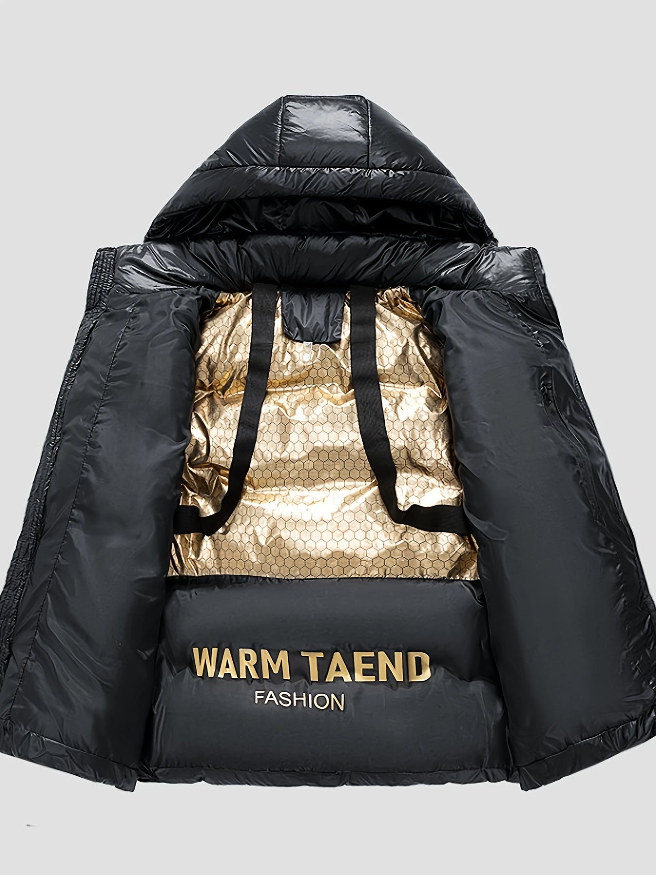 Abrigo Puffer Hombre Invierno Holgado con Capucha
