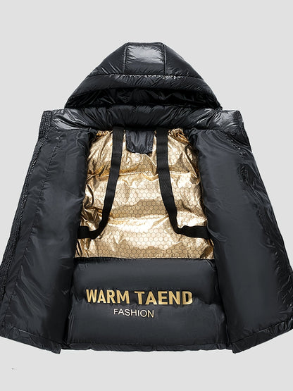 Abrigo Puffer Hombre Invierno Holgado con Capucha