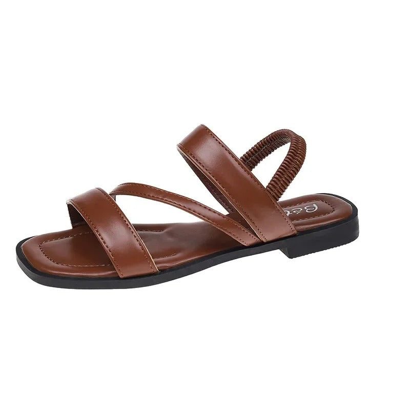 Sandalias Mujer de Cuero Comodas Diseño Minimalista