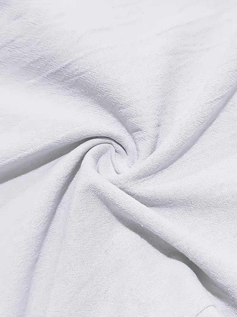 Pantalones Lino Hombre Anchos Cordón Ajustable
