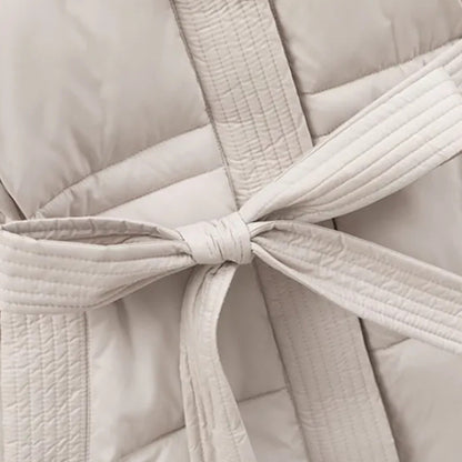 Chaqueta Mujer Acolchada Invierno Cinturón Ajustable