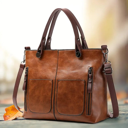 Bolso de hombro mujer de cuero estilo vintage - Mavetta