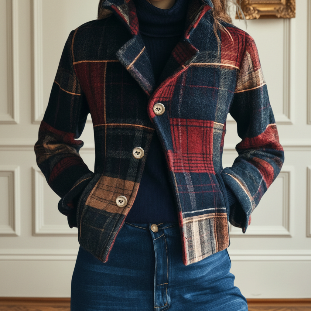 Chaqueta Mujer de Lana Estilo Clásico Ajuste Elegante - Mavetta