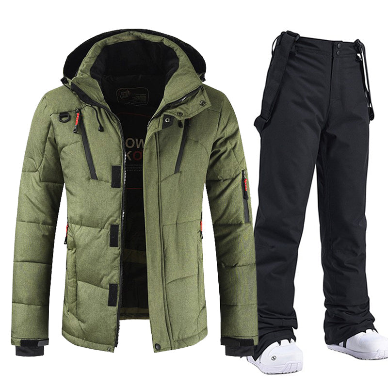 Conjunto Hombre Chaqueta y Pantalón Acolchados Invierno Resistente