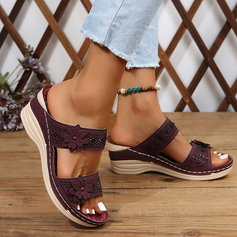 Sandalias Mujer con Cuña Comodas y Elegantes Ajuste Seguro