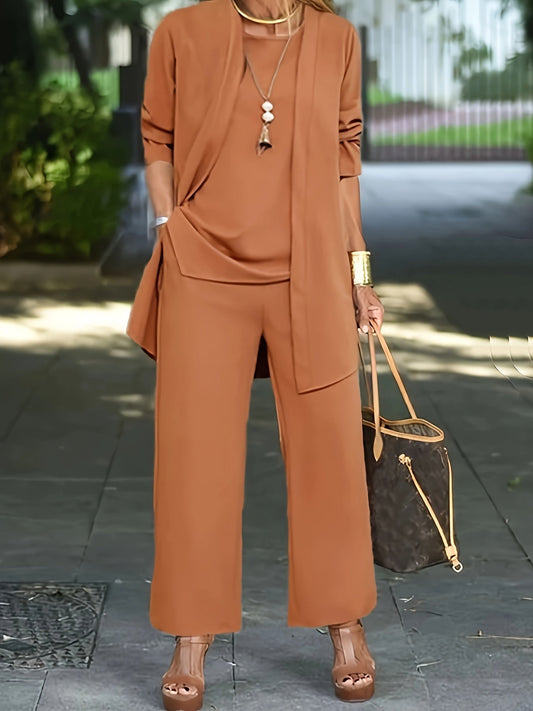 Conjunto Mujer de Tres Piezas Blazer y Pantalón - Mavetta