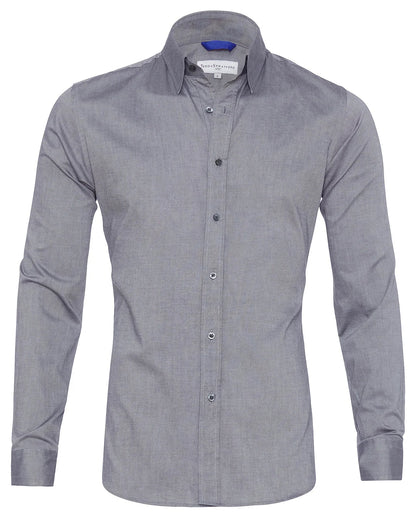 Camisa Hombre Manga Larga Cremallera Cuello Clásico