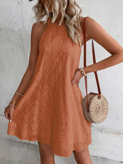 Vestido Mujer Verano A-Línea Detalle Flores