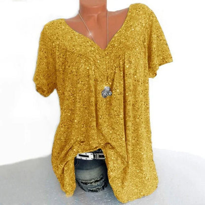 Blusa Mujer Estampada Escote en V