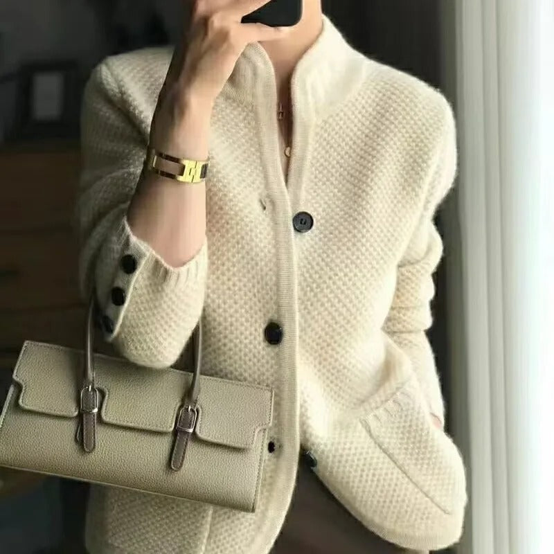 Abrigo Mujer Invierno Grueso Botones Ajuste Clasico - Mavetta