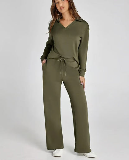 Conjunto Mujer Lounge Dos Piezas Tacto Suave Estilo Relajado