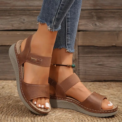 Sandalias Hombre de Piel y Cuero Ajuste Cómodo