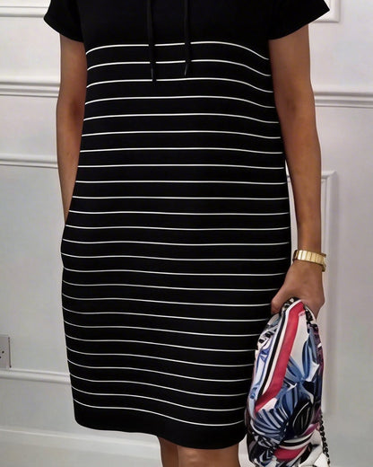 Vestido Casual Mujer Algodón Capucha Ajuste Cómodo