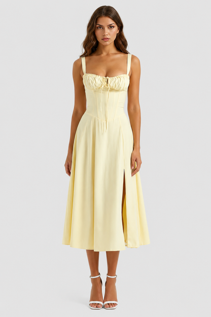 Vestido Midi Mujer con Corsé Ajustado - Mavetta