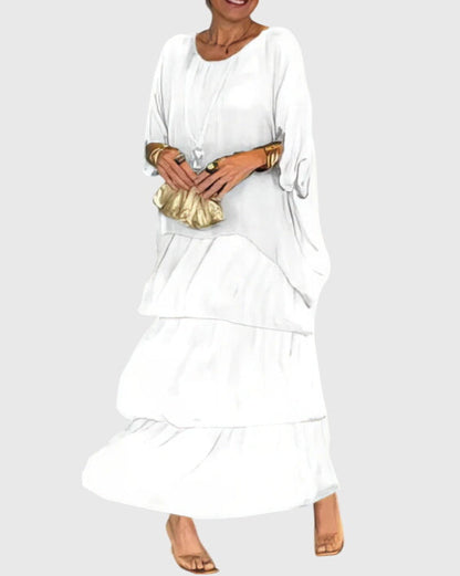 Vestido maxi mujer fluido falda amplia ligero verano