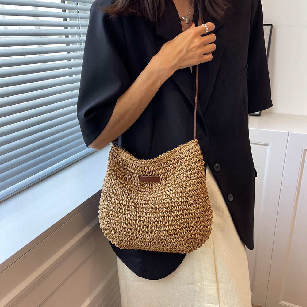 Bolso Bandolera Mujer de Tejido con Correa Ajustable