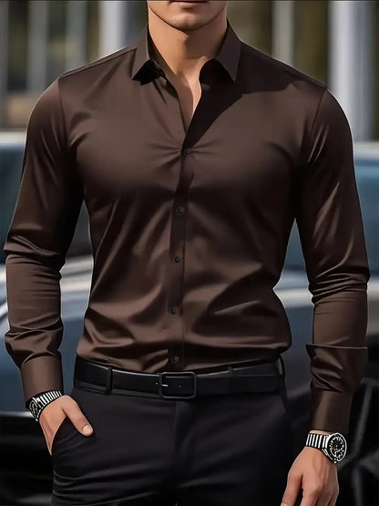 Camisa Hombre Algodón Ajuste Clásico Oficina
