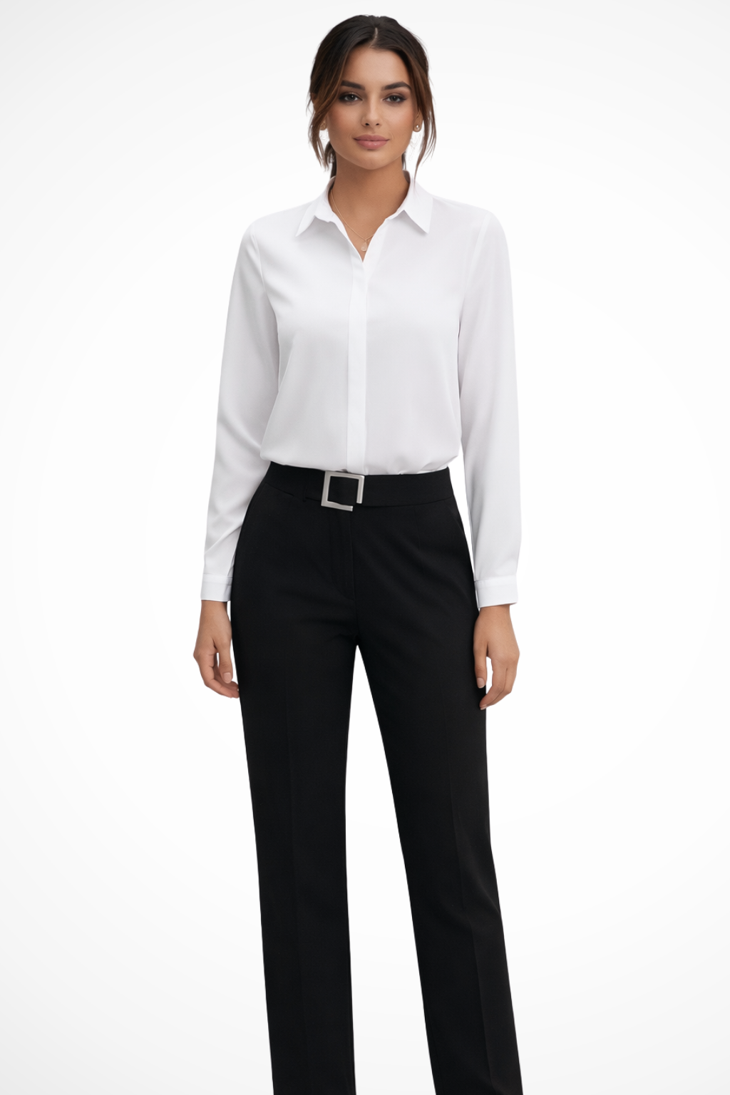 Blusa Mujer Manga Larga Algodón Cuello Clásico - Mavetta