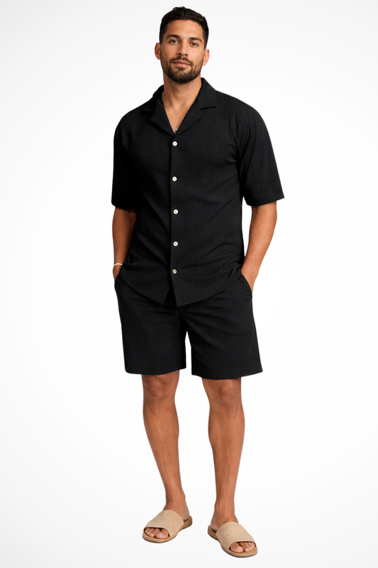 Conjunto Hombre Camisa Manga Corta y Pantalones Cortos - Mavetta